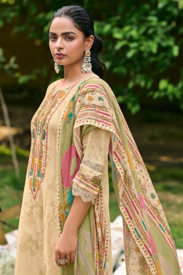 Jay Vijay Prints Shahi Shatranj Mal Cotton Ladies Suit 11074