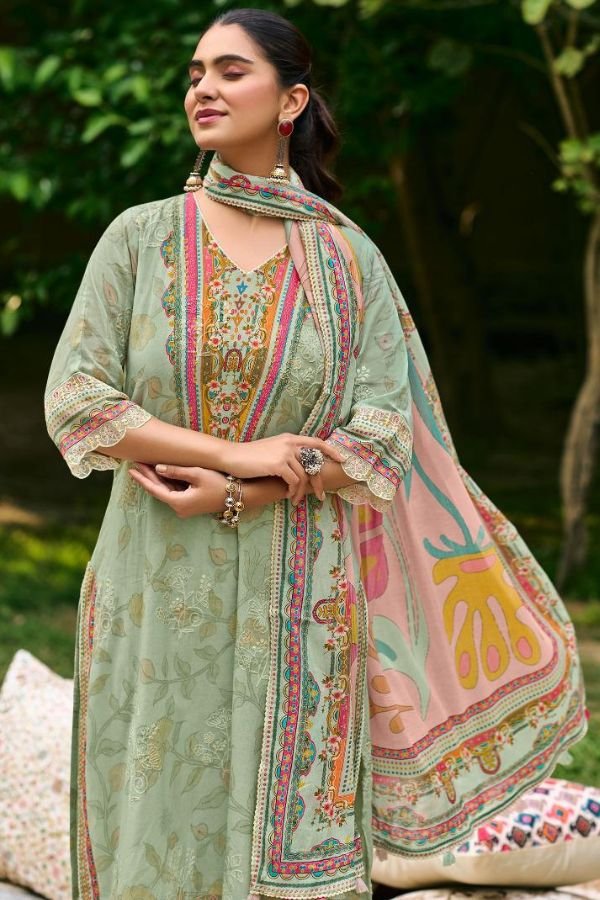 Jay Vijay Prints Shahi Shatranj Mal Cotton Ladies Suit 11075