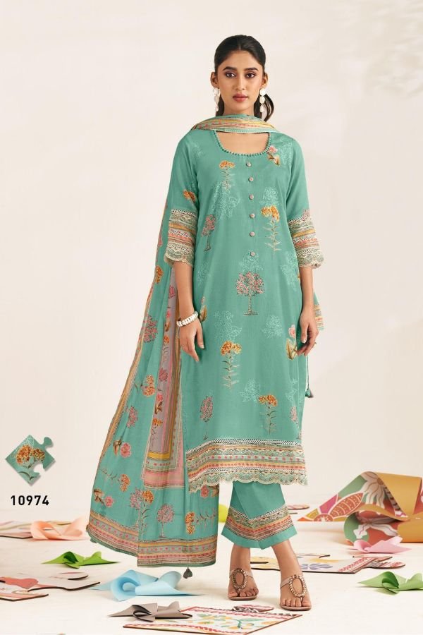 Jay Vijay Prints Shararat 2 Pure Mal Cotton Suit 10974