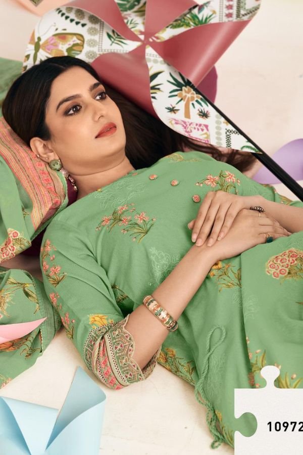Jay Vijay Prints Shararat 2 Pure Mal Cotton Suit 10972