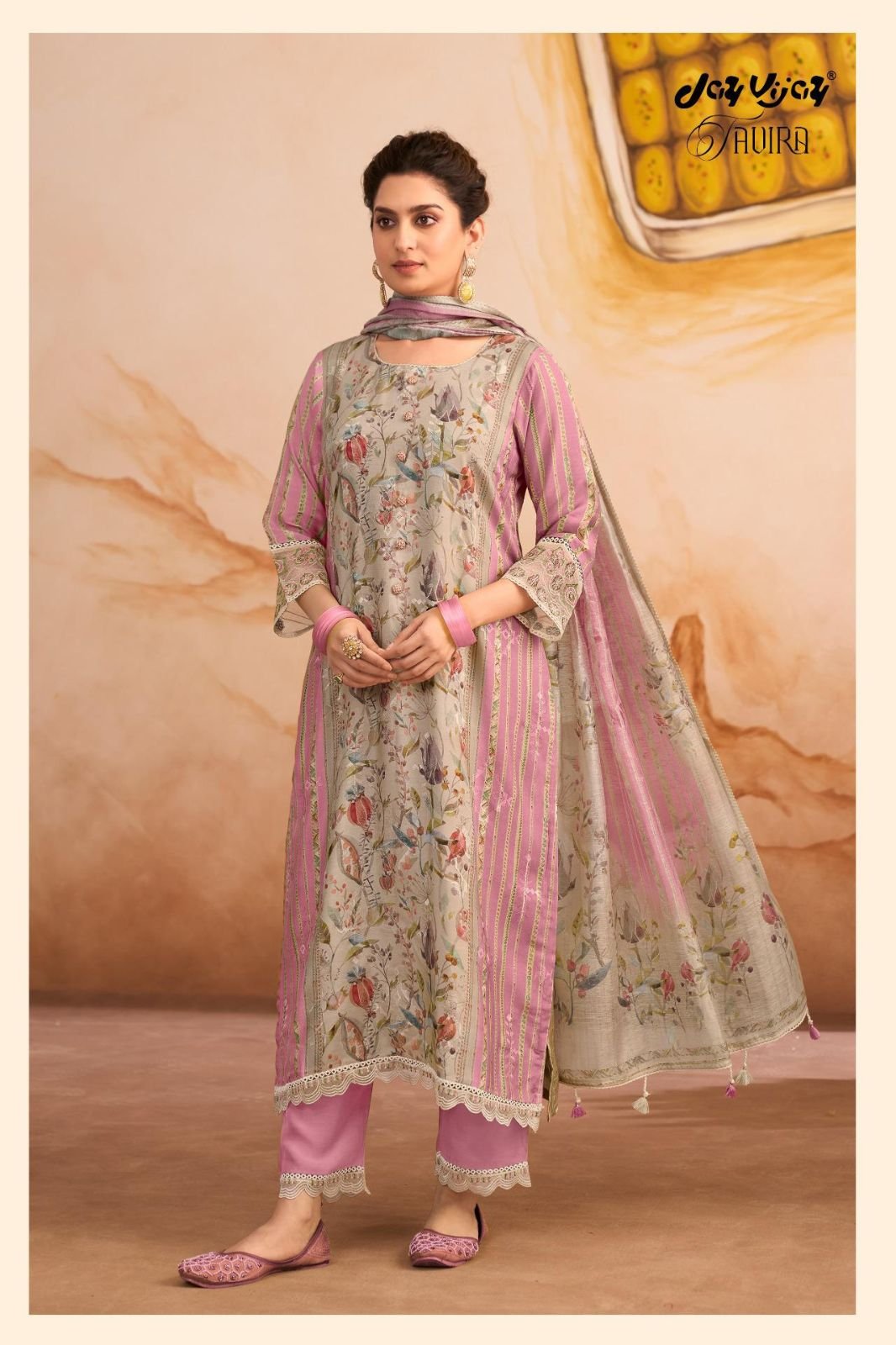 Jay Vijay Prints Tavira Muslin Salwar Suit 3288-C