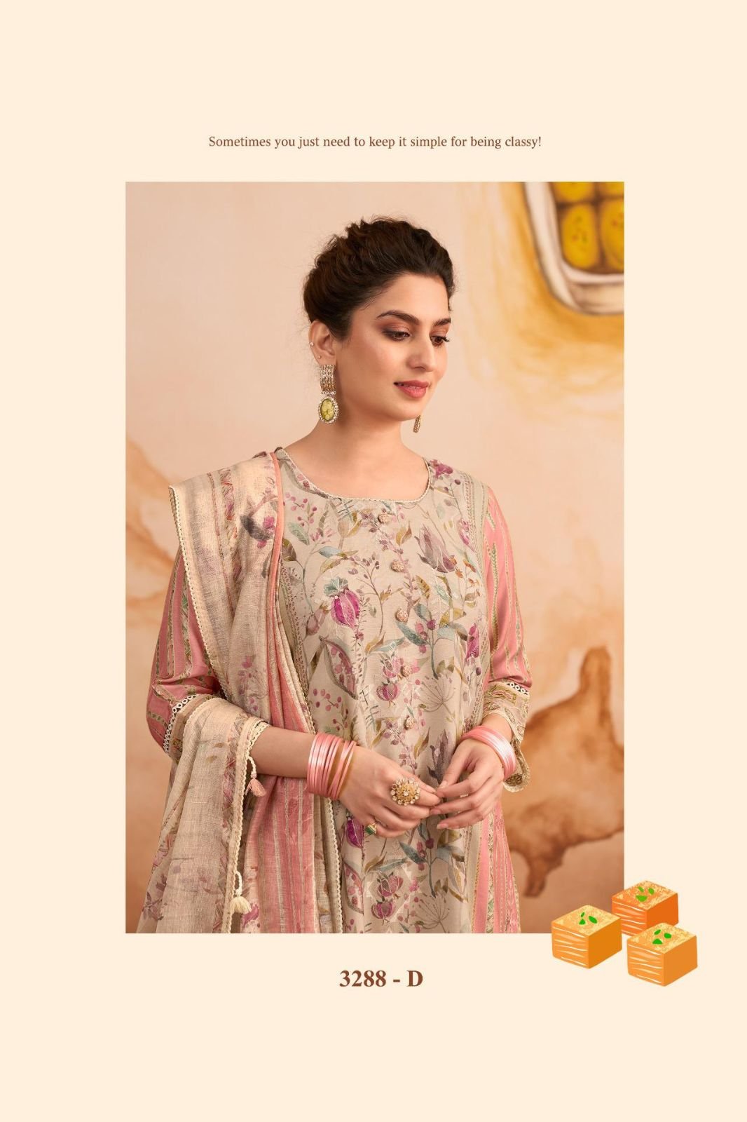 Jay Vijay Prints Tavira Muslin Salwar Suit 3288-D