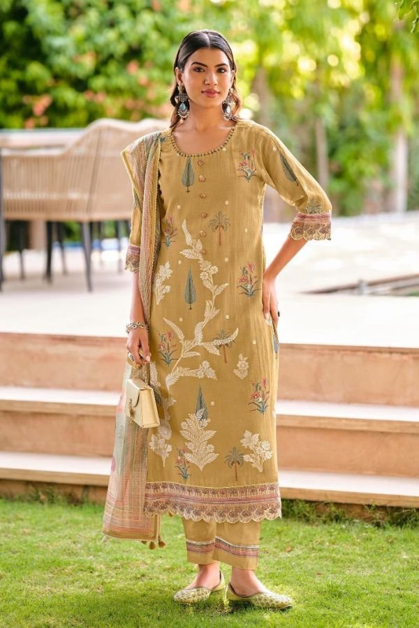 Jay Vijay Prints Udaan Premium Mal Chanderi Ladies Suit 11281