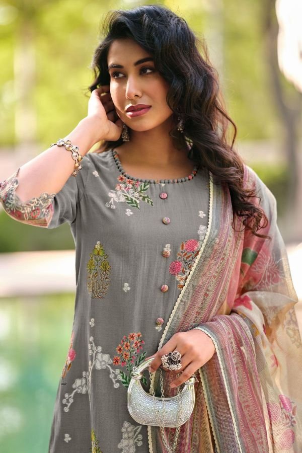 Jay Vijay Prints Udaan Premium Mal Chanderi Ladies Suit 11282