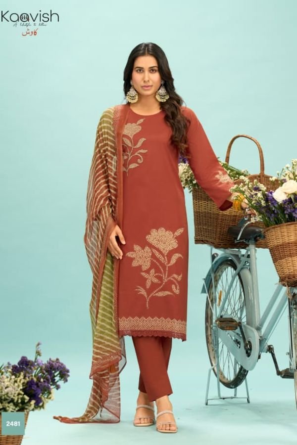 Kaavish Trends Rubiaa Pure Lawn Cotton Suit 2481