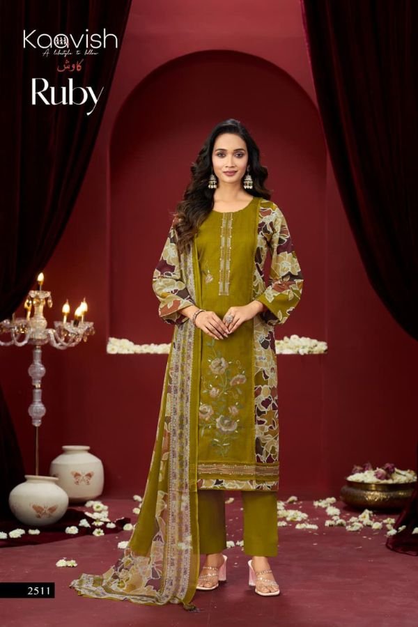 Kaavish Trends Ruby Pure Lawn Cotton Suit 2511