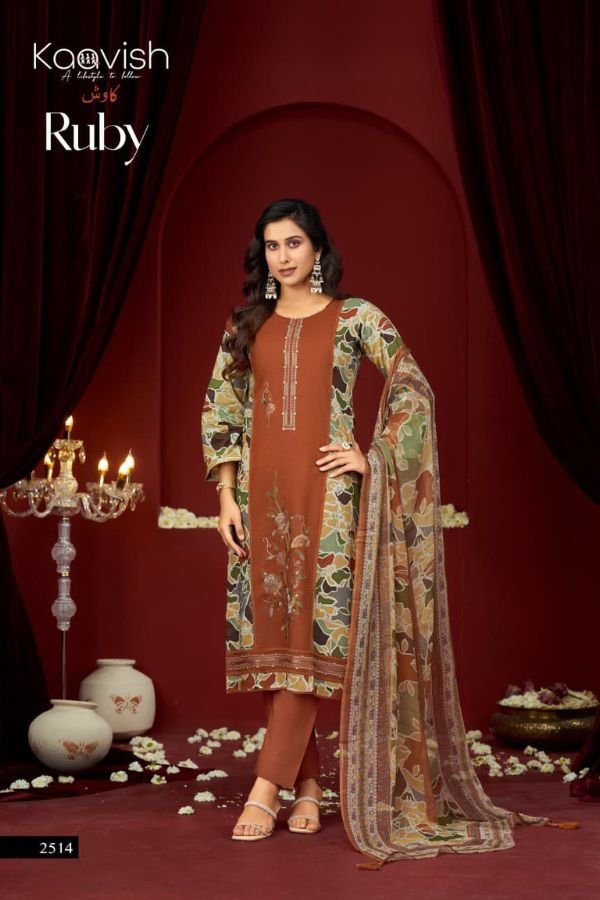 Kaavish Trends Ruby Pure Lawn Cotton Suit 2514