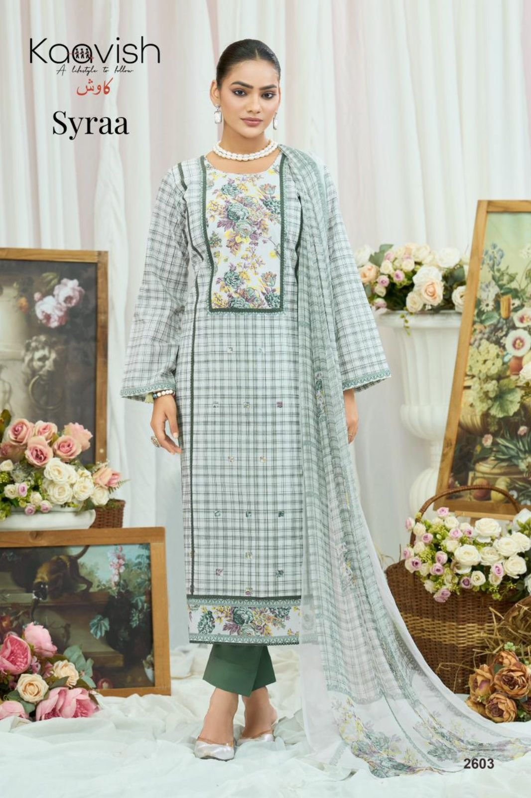 Kaavish Trends Syraa Pure Lawn Cotton Suit 2603