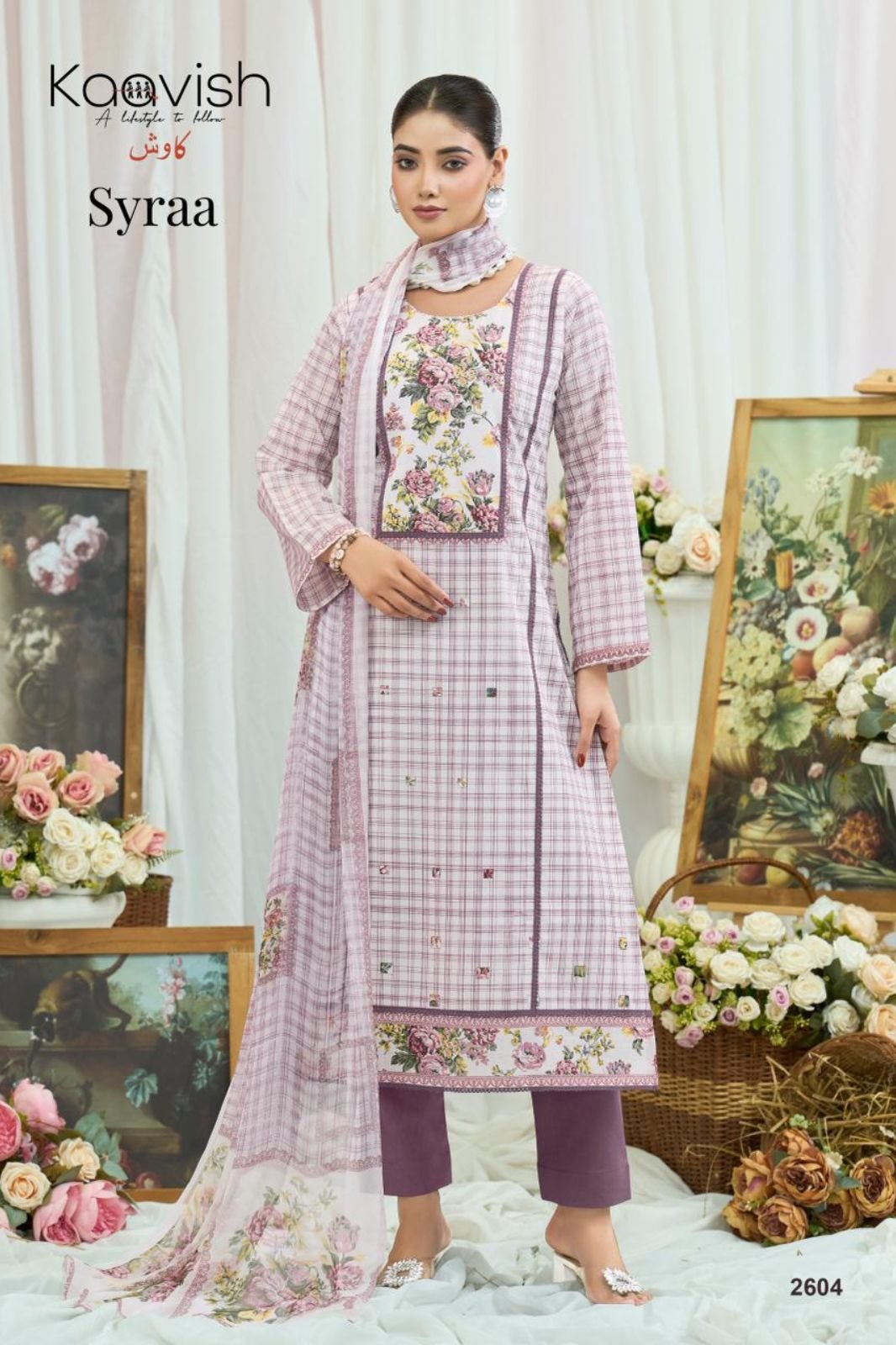 Kaavish Trends Syraa Pure Lawn Cotton Suit 2604