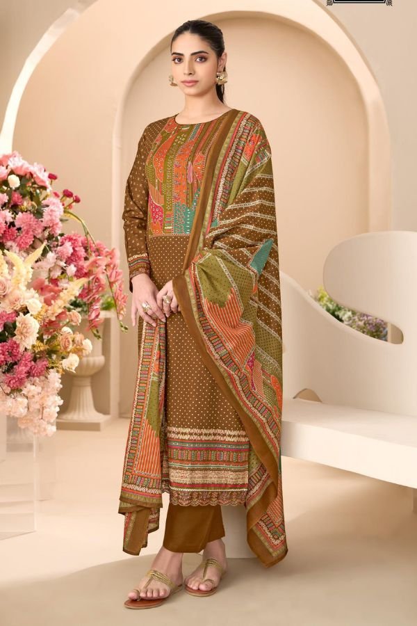 Kesar Karachi Sunheri Dhoop Pure Lawn Cotton Suit 2001