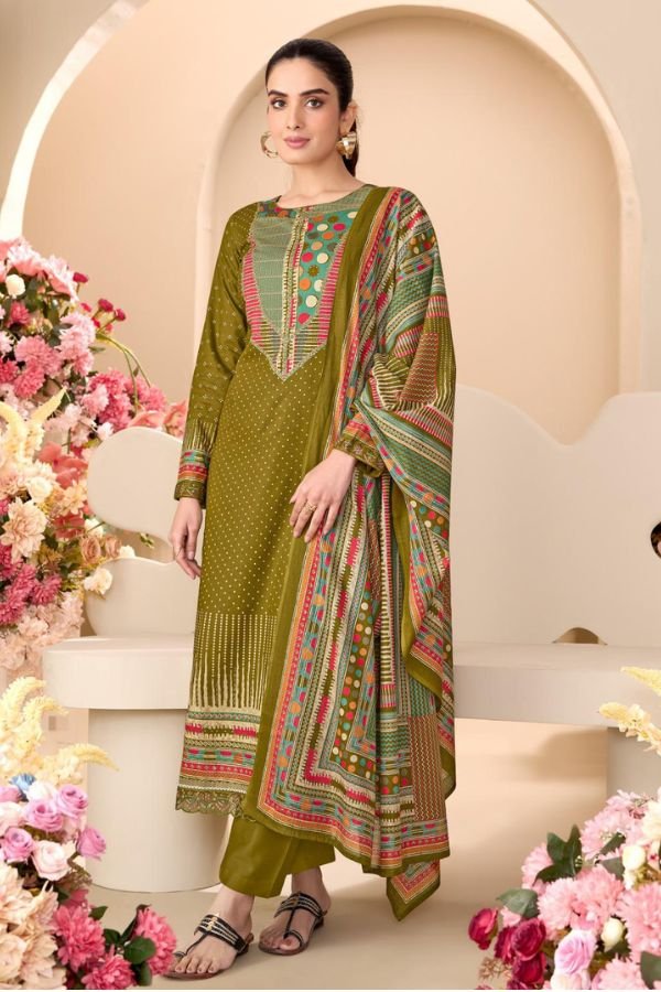 Kesar Karachi Sunheri Dhoop Pure Lawn Cotton Suit 2004