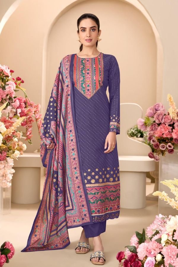 Kesar Karachi Sunheri Dhoop Pure Lawn Cotton Suit 2005