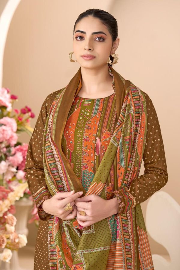 Kesar Karachi Sunheri Dhoop Pure Lawn Cotton Suit 2001