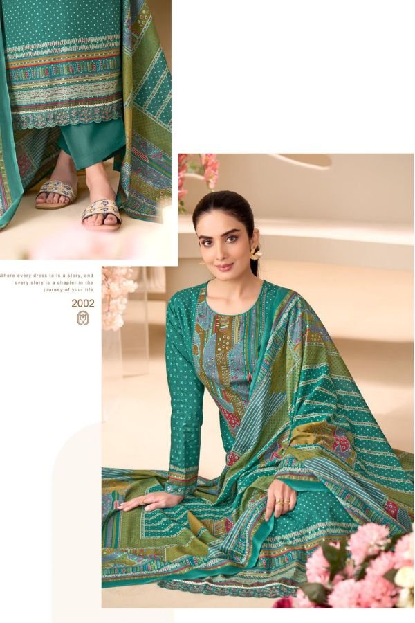 Kesar Karachi Sunheri Dhoop Pure Lawn Cotton Suit 2002