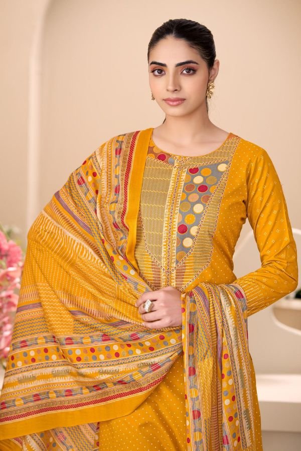 Kesar Karachi Sunheri Dhoop Pure Lawn Cotton Suit 2003