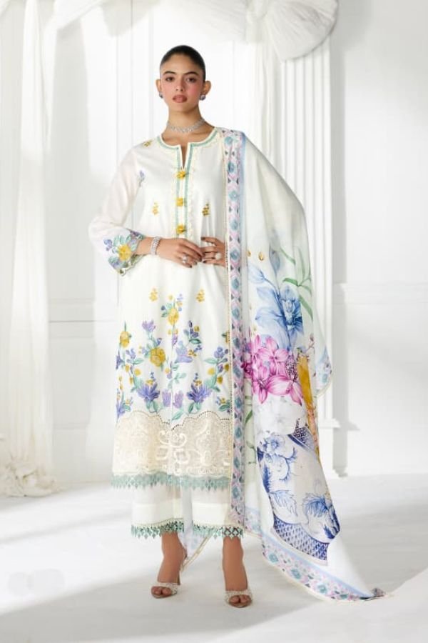 Kimora Fashion Heer Baroque Pure Cotton Lawn Suit H-0041