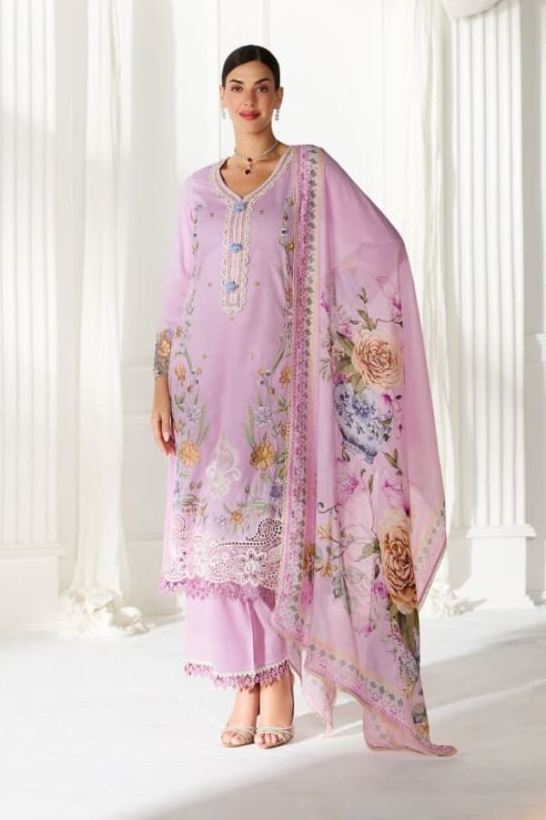 Kimora Fashion Heer Baroque Pure Cotton Lawn Suit H-0042