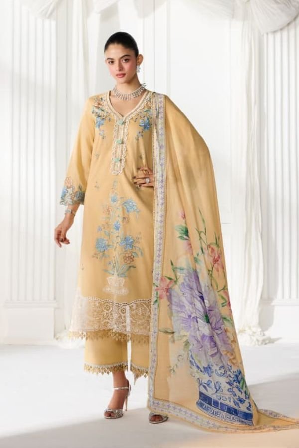 Kimora Fashion Heer Baroque Pure Cotton Lawn Suit H-0044