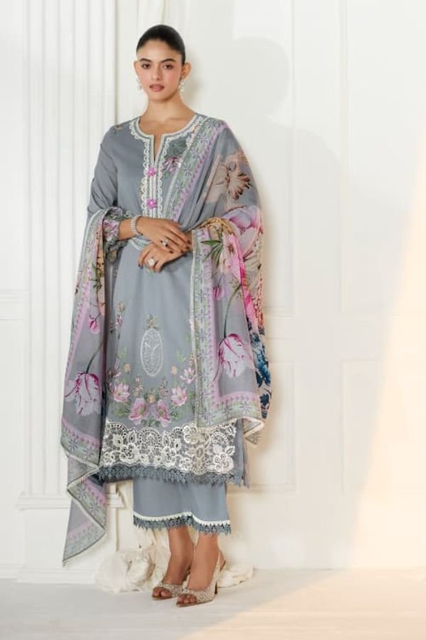 Kimora Fashion Heer Baroque Pure Cotton Lawn Suit H-0045
