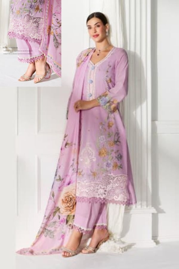 Kimora Fashion Heer Baroque Pure Cotton Lawn Suit H-0042