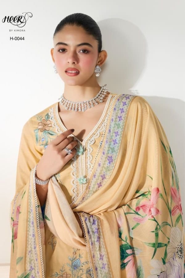 Kimora Fashion Heer Baroque Pure Cotton Lawn Suit H-0044