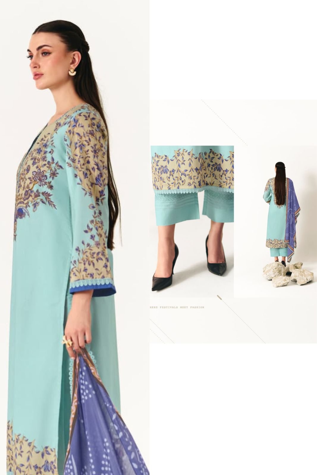 Kimora Fashion Sohni Oasis Pure Cotton Lawn Salwar Suit 742
