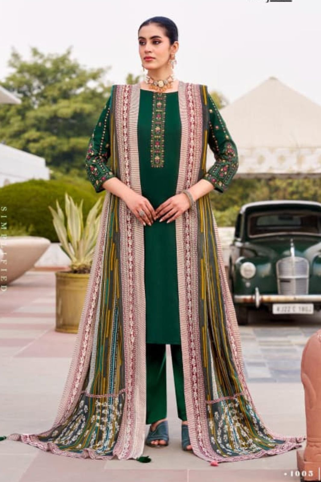 Mumtaz Arts Jamdani Jam Ladies Unstitched Suit 1005