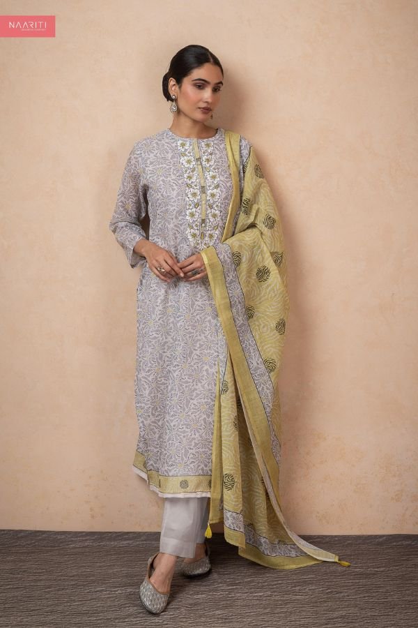 Naariti Shoka S5535 Linen Unstitched Suit AGOG-02