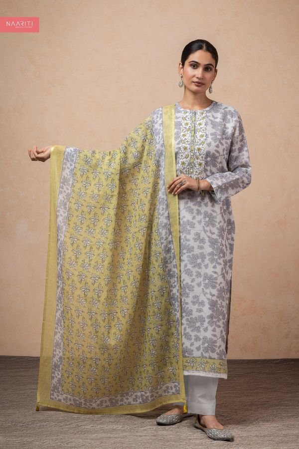 Naariti Shoka S5535 Linen Unstitched Suit AGOG-03