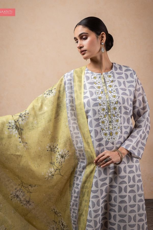 Naariti Shoka S5535 Linen Unstitched Suit AGOG-01