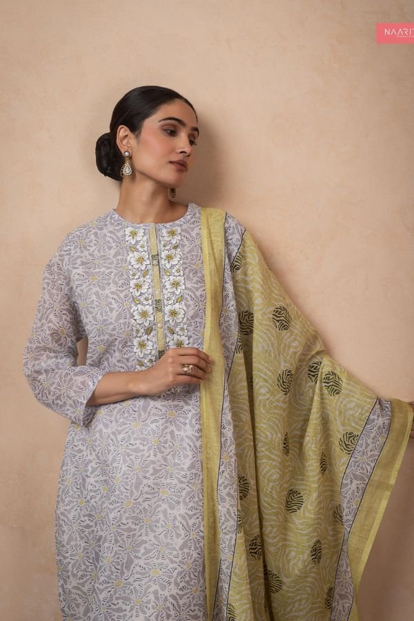 Naariti Shoka S5535 Linen Unstitched Suit AGOG-02