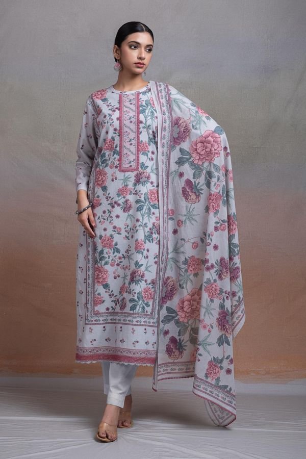Naariti Teeza Pure Cotton Lawn Unstitched Suit AGOG-01