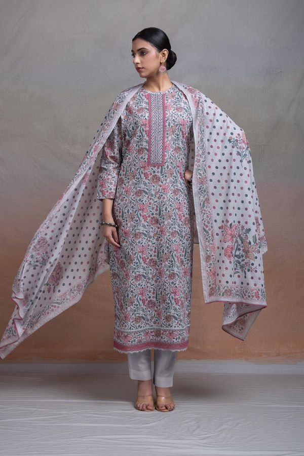 Naariti Teeza Pure Cotton Lawn Unstitched Suit AGOG-03