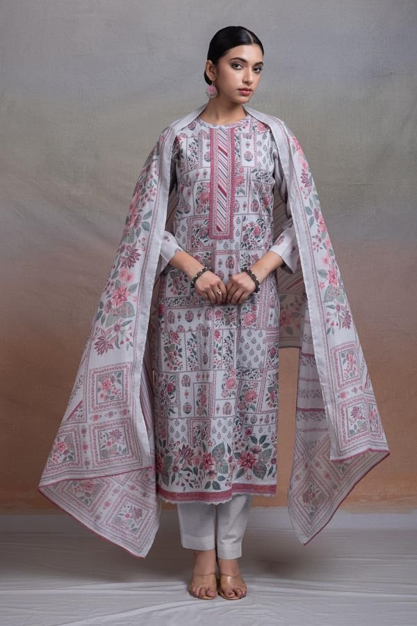 Naariti Teeza Pure Cotton Lawn Unstitched Suit AGOG-02