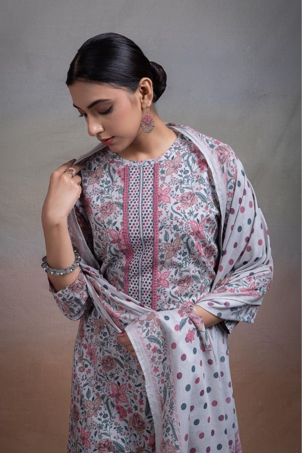 Naariti Teeza Pure Cotton Lawn Unstitched Suit AGOG-03