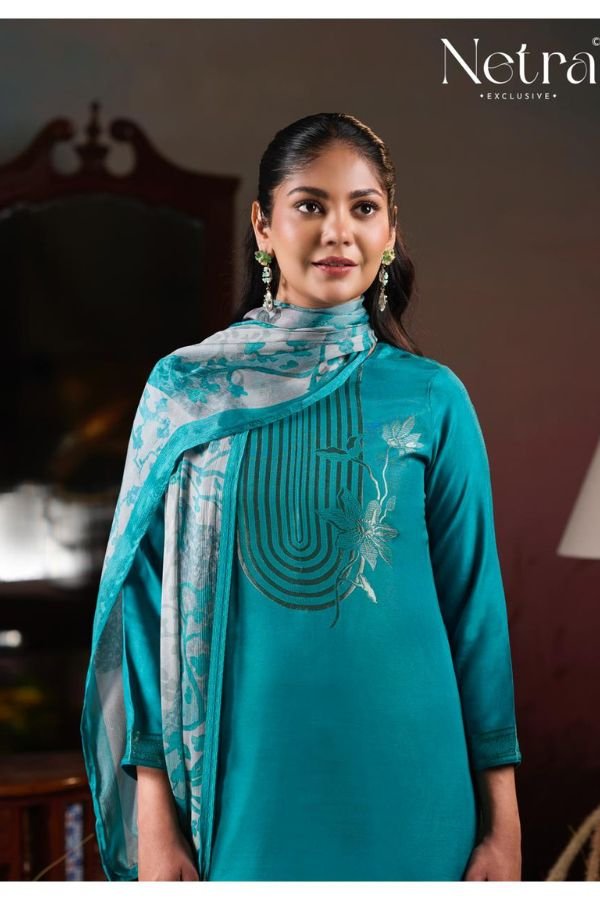 Netra Exclusive Aarna 6 Muslin Ladies Suit NE-C 2137 B