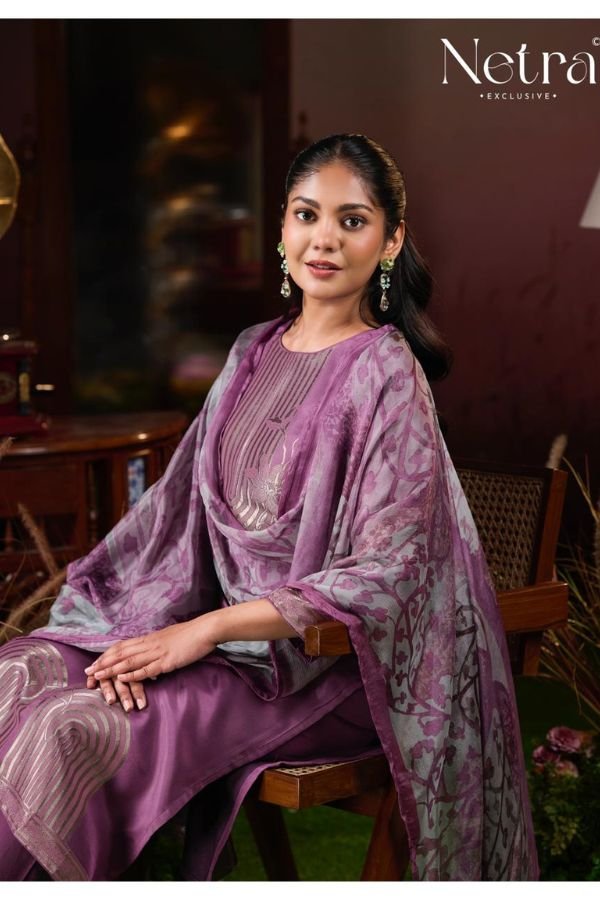 Netra Exclusive Aarna 6 Muslin Ladies Suit NE-C 2137 C