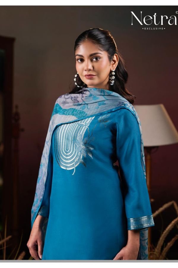 Netra Exclusive Aarna 6 Muslin Ladies Suit NE-C 2137 D