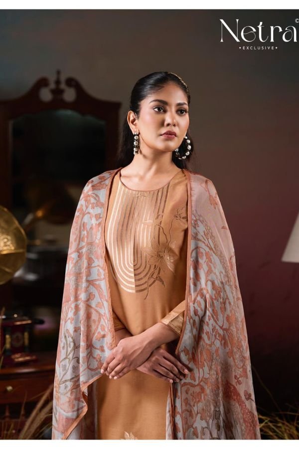 Netra Exclusive Aarna 6 Muslin Ladies Suit NE-C 2137 E