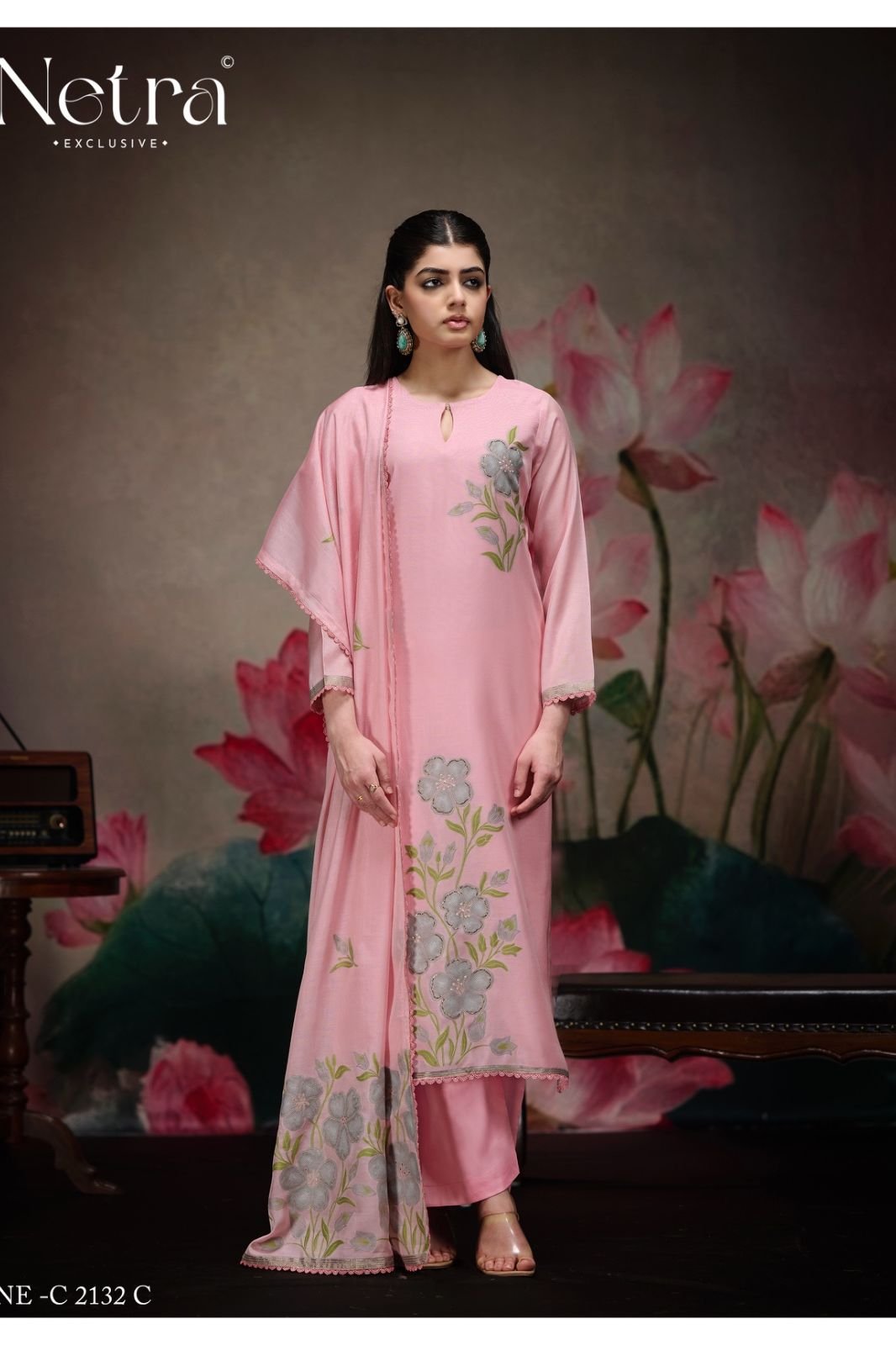 Netra Exclusive Kashish Pure Jamdani Suit NE-C 2132 C