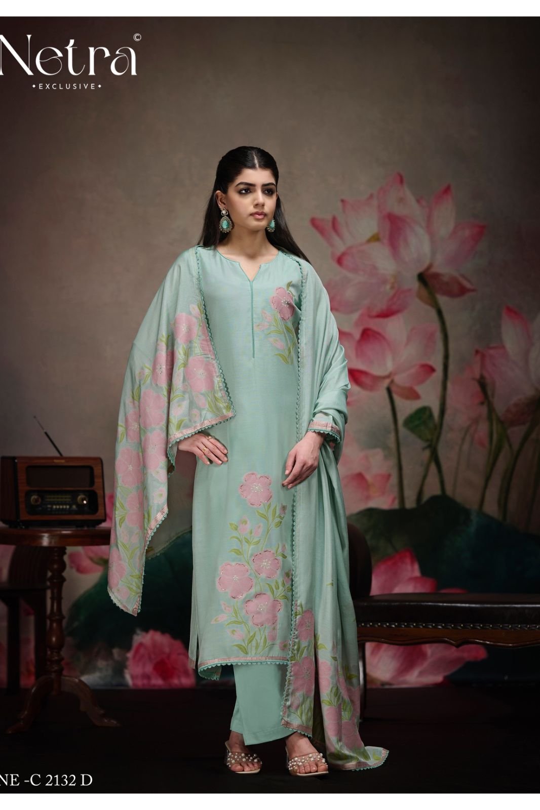 Netra Exclusive Kashish Pure Jamdani Suit NE-C 2132 D