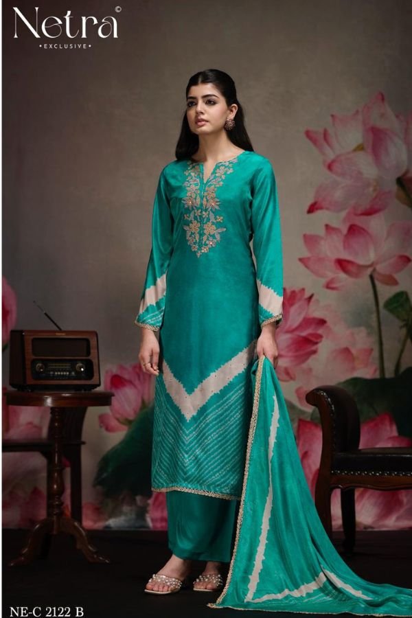 Netra Exclusive Mahak Muslin Ladies Suit NE-C 2122 B