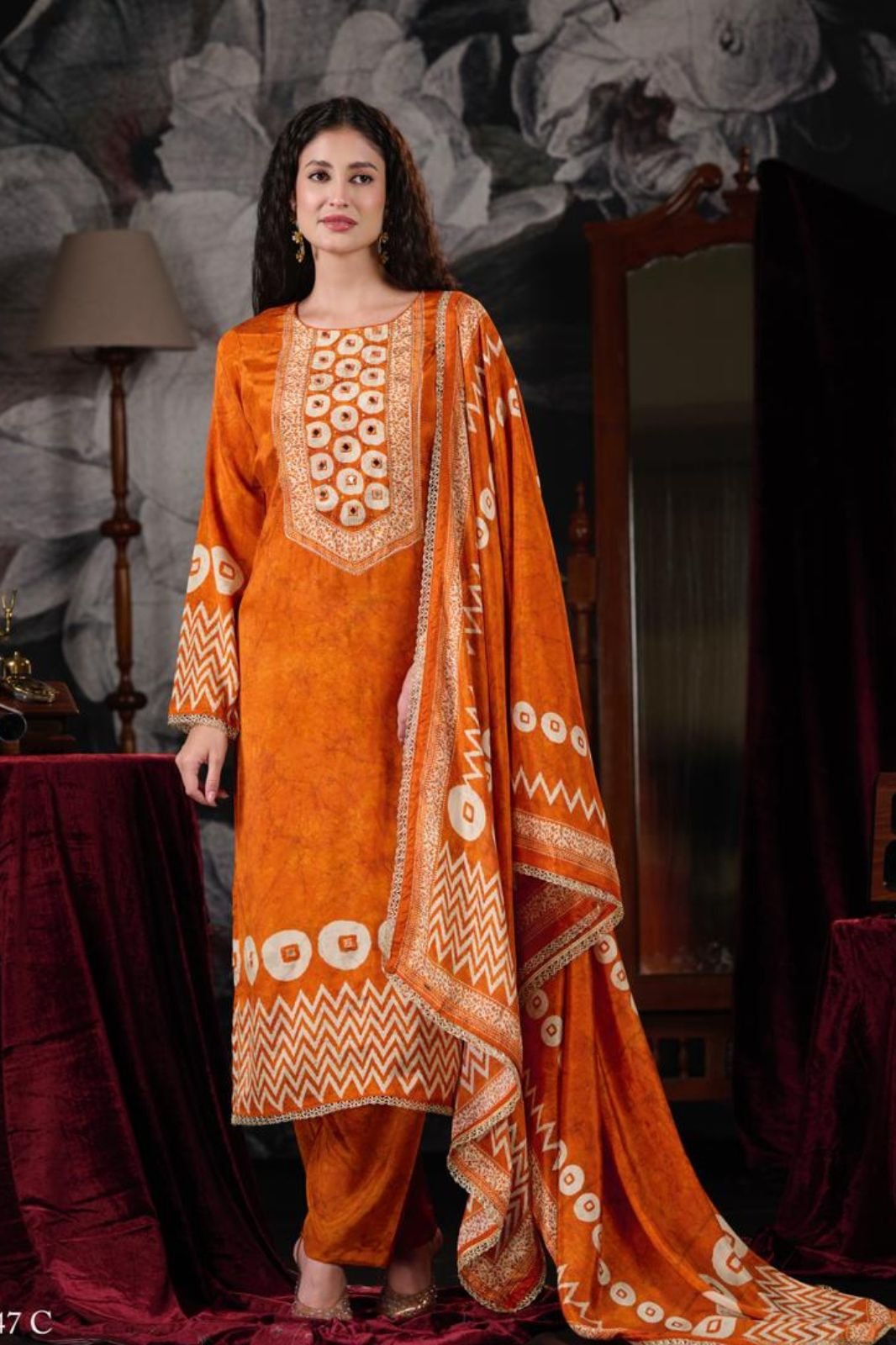 Netra Exclusive Mahek Vol-2 Muslin Ladies Suit NE-C 2147-C