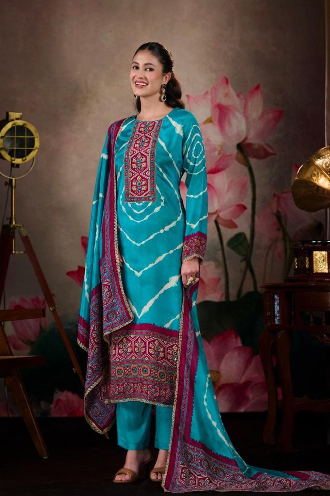 Netra Exclusive Mahek Vol-3 Muslin Ladies Suit NE-C 2148-B