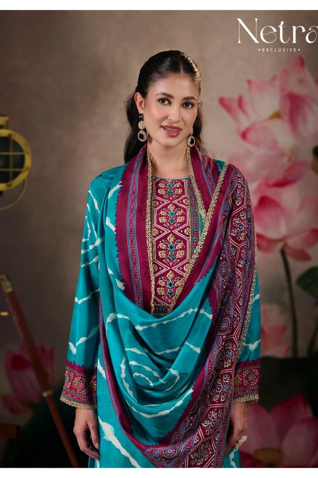 Netra Exclusive Mahek Vol-3 Muslin Ladies Suit NE-C 2148-B