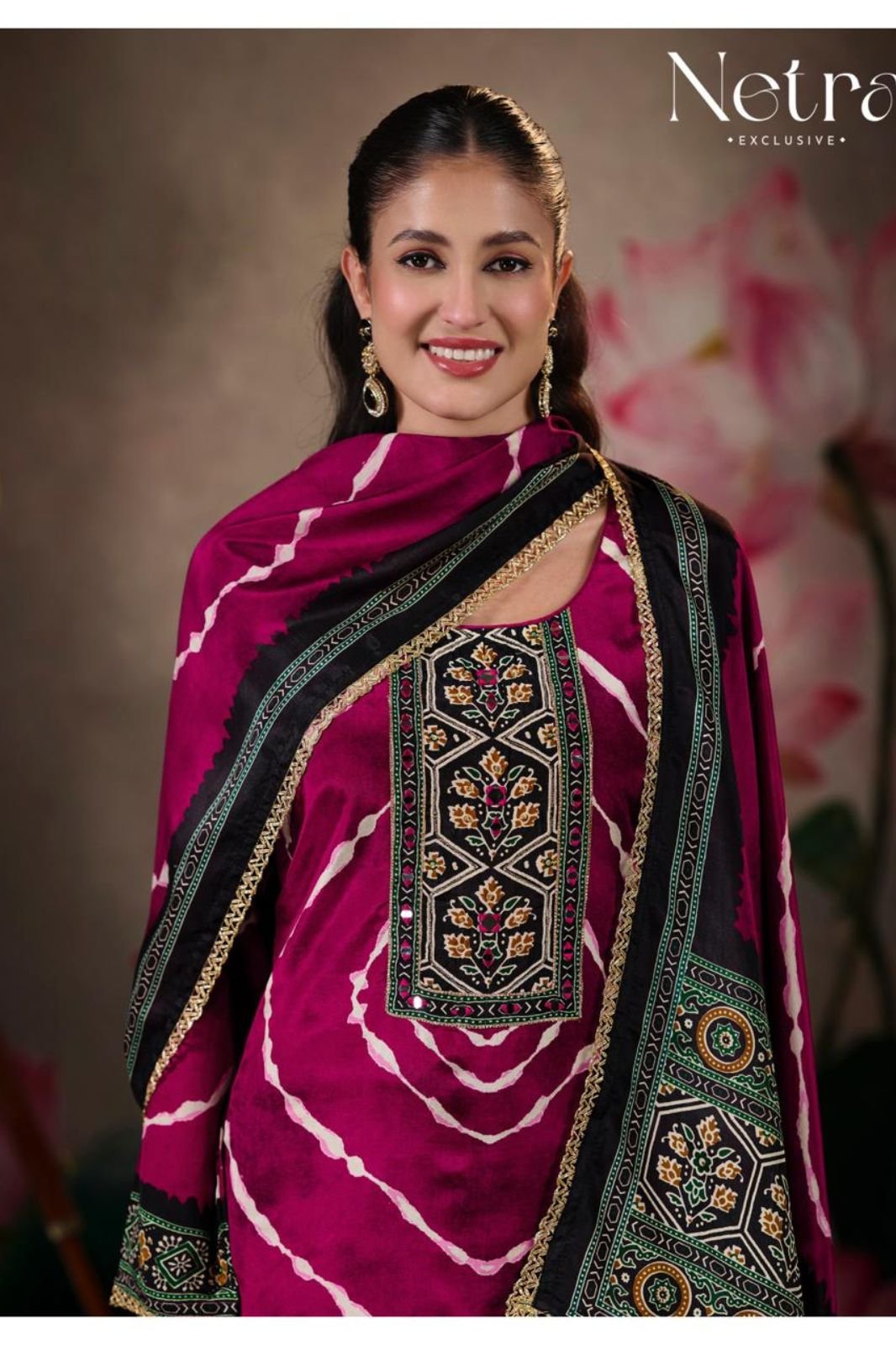 Netra Exclusive Mahek Vol-3 Muslin Ladies Suit NE-C 2148-D