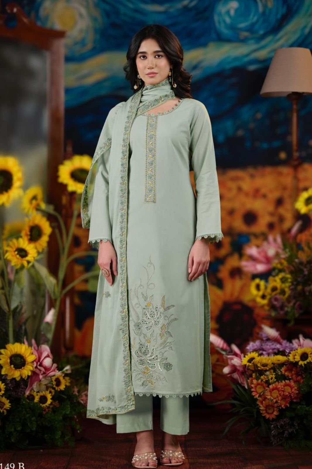 Netra Exclusive Shalaka Pure Mul Cotton Ladies Suit NE-C 2149 B