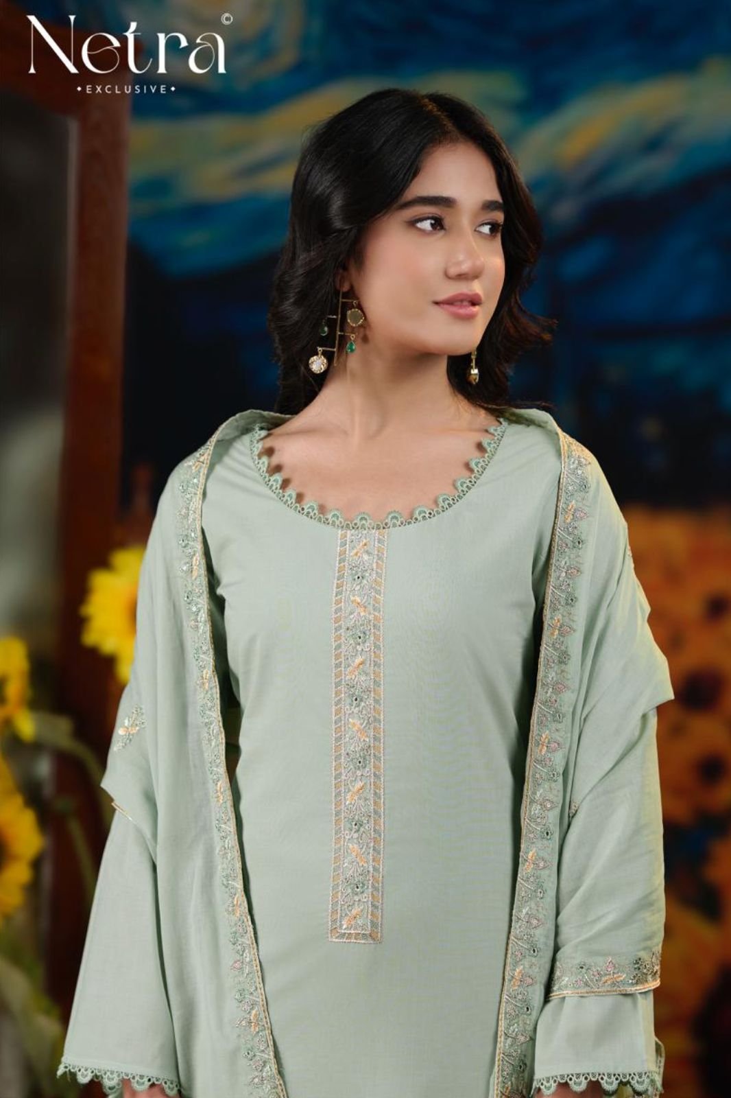 Netra Exclusive Shalaka Pure Mul Cotton Ladies Suit NE-C 2149 B
