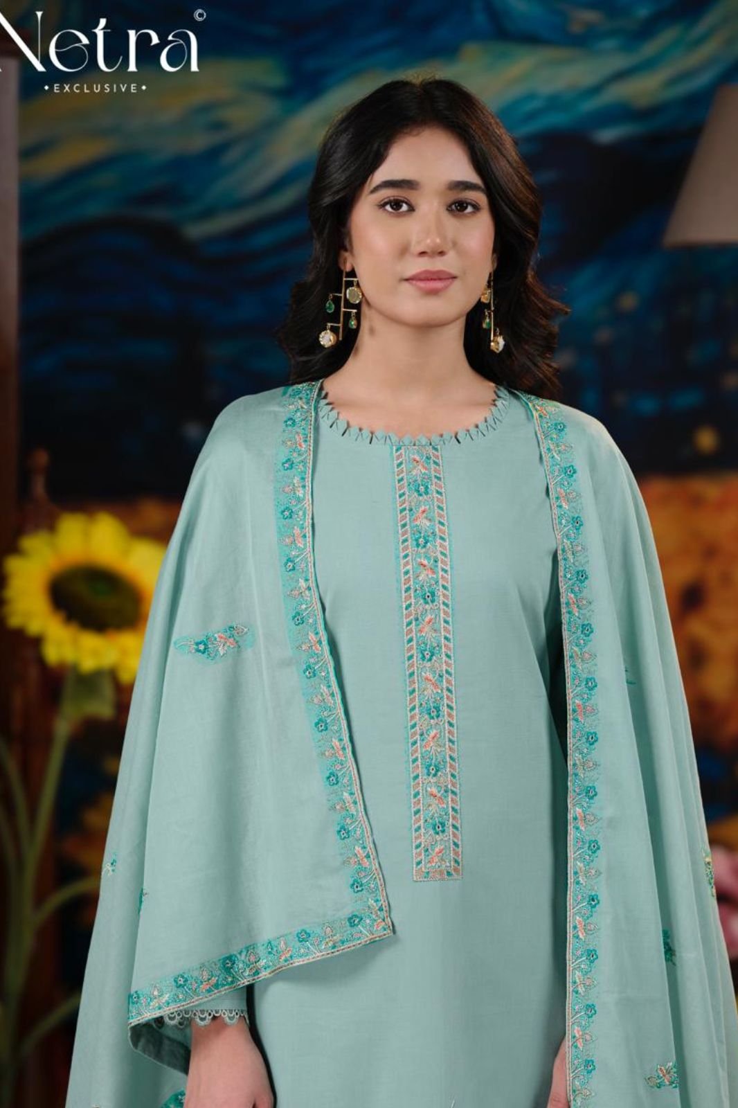 Netra Exclusive Shalaka Pure Mul Cotton Ladies Suit NE-C 2149 E
