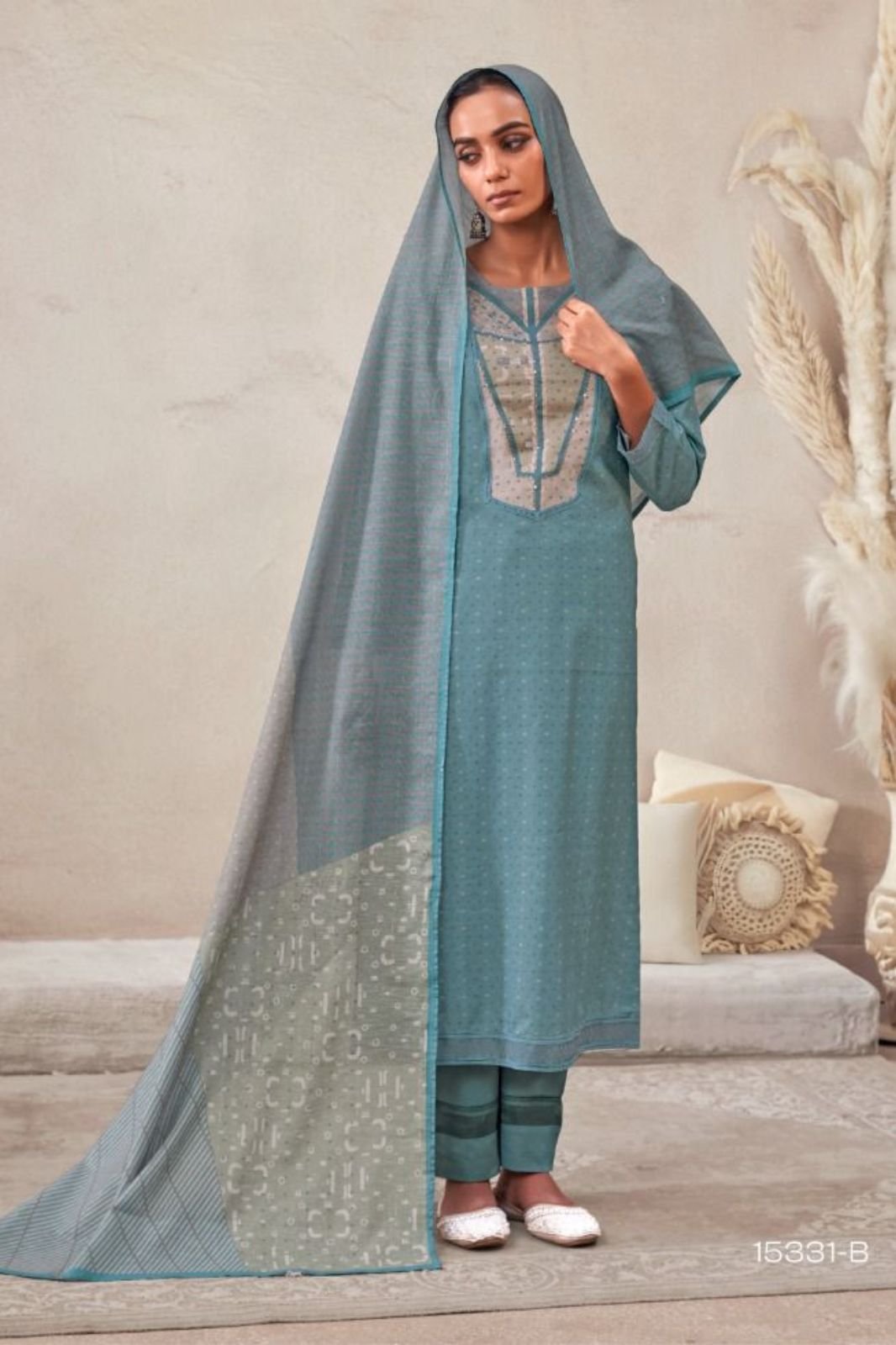 Omtex Minaraa Premium Lawn Cotton Ladies Suit 15331-B